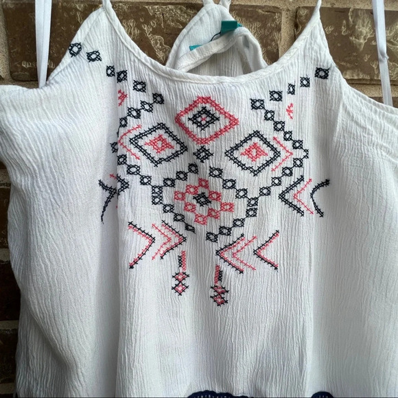 Alice Blue Embroidered Cami Tank Top adjustable straps, Large - Picture 2 of 8